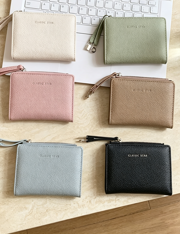 Simple Solid Color PU Coin Purse Wallet 6S10BWB130