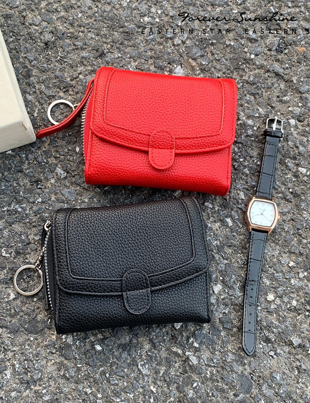 Simple Solid Color PU Coin Purse Wallet 6S10BWB134
