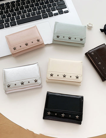 Trendy Star Rivet PU Coin Purse Wallet 6S10BWB139
