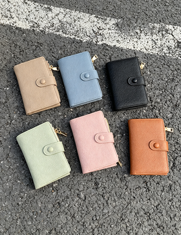 Simple Solid Color Mini Coin Purse Wallet 6S10BWB140