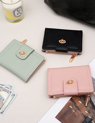 Minimalist Solid Color Coin Purse Wallet 6S10BWB142