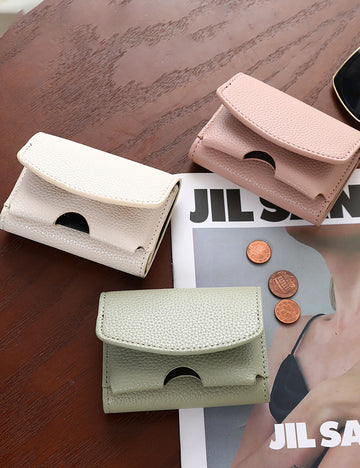 Minimalist Solid Color PU Coin Purse Wallet 6S10BWB144