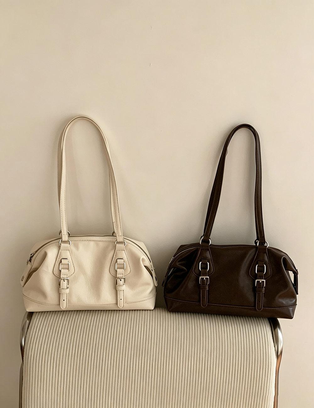Simple Solid Color PU Shoulder Bag 6W10BBG1379