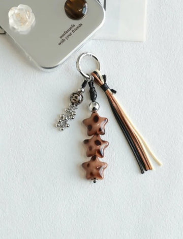 Retro Leopard Star Keychain Bag Charm 6W10BBC361