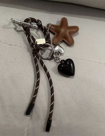 Vintage PU Star Keychain Bag Charm 6W10BBC407