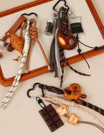 Creative Bread Chocolate Keychain Bag Charm 6W10BBC422