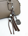 Handmade Beaded Rope Badminton Racket Keychain 6W10BBC430