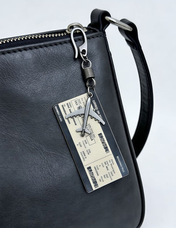 Creative Airplane Boarding Pass Keychain Bag Charm 6W10BBC432
