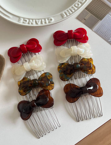 Acetate Bow Insert Comb Hair Clip MK2MBEP6W6HPN05