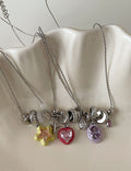 Fashion Cubic Zirconia Teardrop Pendant Necklace 6W6JNC433