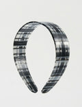 Vintage Plaid Pattern Acetate Wide Headband MK2PIM6W6HBD62