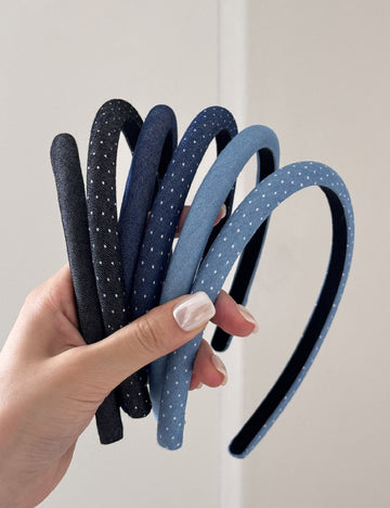 Vintage Polka Dots Non Slip Thin Headband MK2PIM6W6HBD73