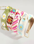 Floral Handmade Crochet Wide Headwrap Elastic Headband MK2PIM6W6HBD80