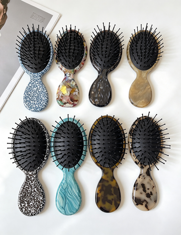 Vintage Leopard Oval Handle Acetate Comb MK2PPM6CT5CB33