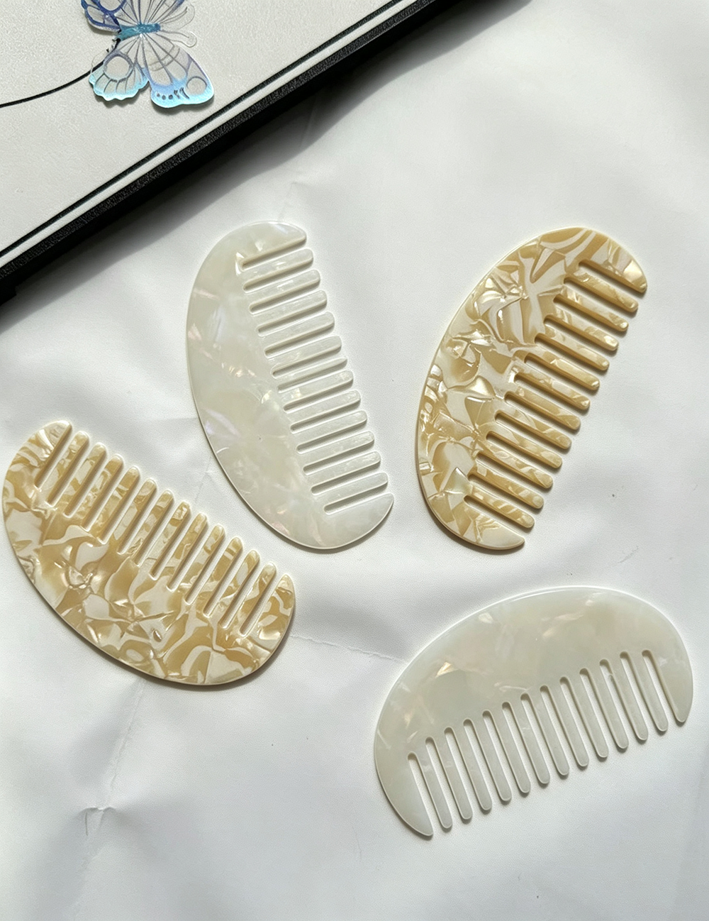 Minimalist Half-Moon Acetate Hair Combs MK2PPM6CT5CB44