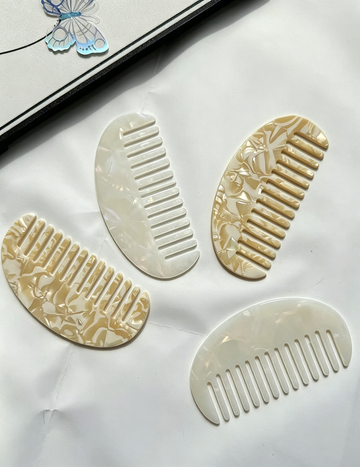 Minimalist Half-Moon Acetate Hair Combs MK2PPM6CT5CB44