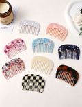 Mini Color Block Square Acetate Portable Combs MK2PPM6CT5CB49