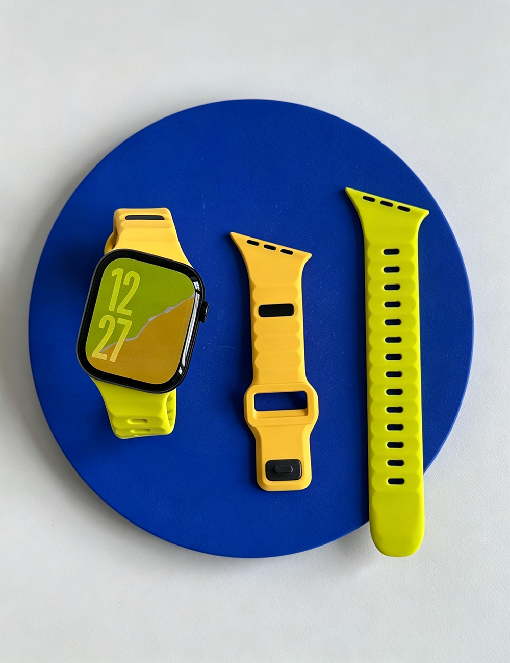 Irregular Solid Color Silicone Watch Band 6W6JWA144