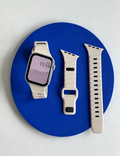 Irregular Solid Color Silicone Watch Band 6W6JWA144