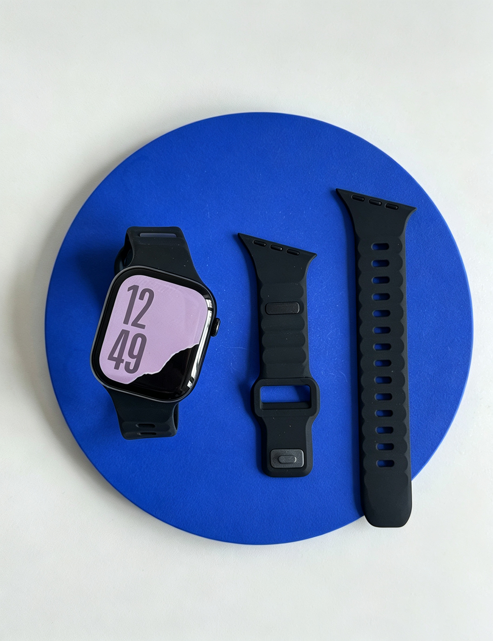 Irregular Solid Color Silicone Watch Band 6W6JWA144