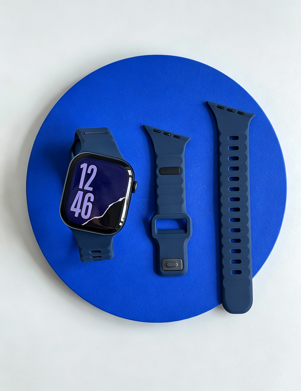 Irregular Solid Color Silicone Watch Band 6W6JWA144
