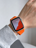 Irregular Solid Color Silicone Watch Band 6W6JWA144