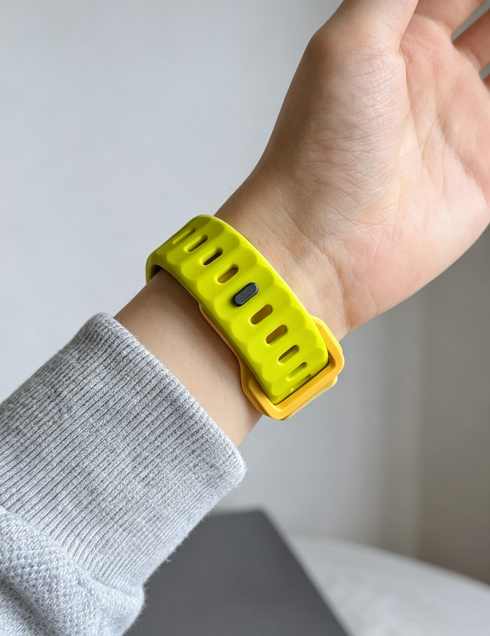 Irregular Solid Color Silicone Watch Band 6W6JWA144