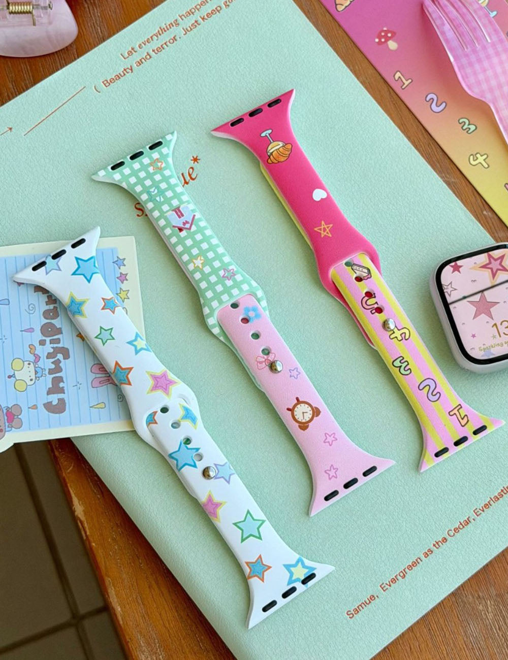 Star Print Silicone Watch Band - DippedShop Wholesale - #7923