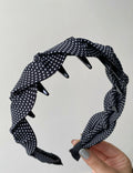 Vintage Polka Dots Woven Cross Headband MK2SPM6W6HBD20