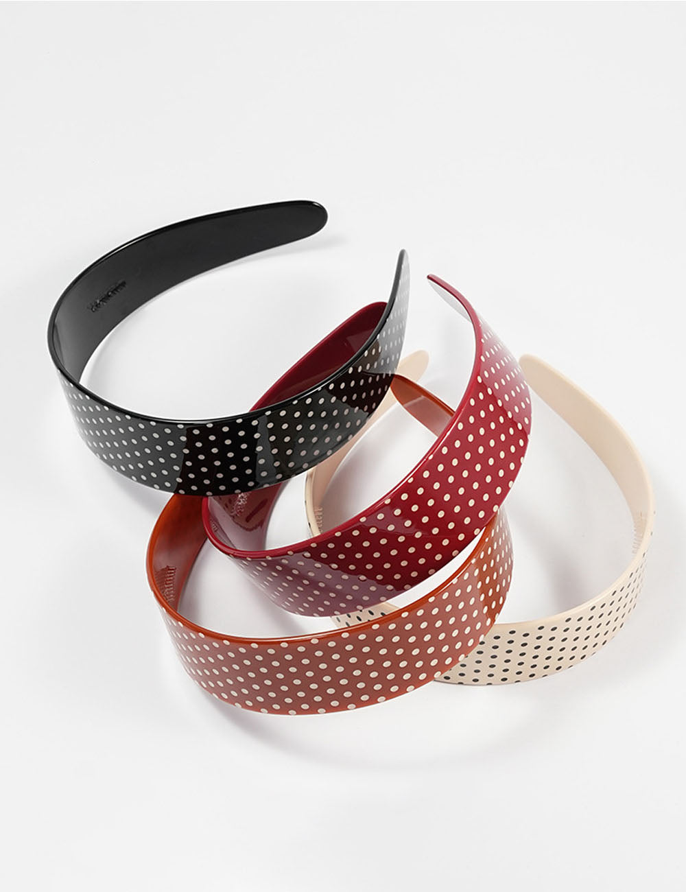 Vintage Polka Dots Wide Acetate Headband MK2SPM6W6HBD31