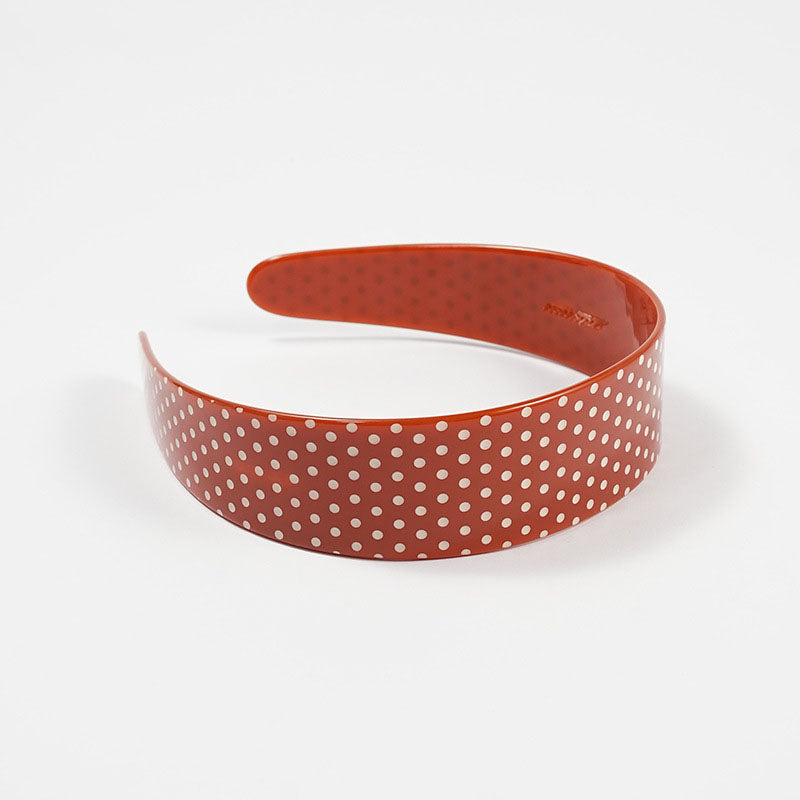 Vintage Polka Dots Wide Acetate Headband MK2SPM6W6HBD31