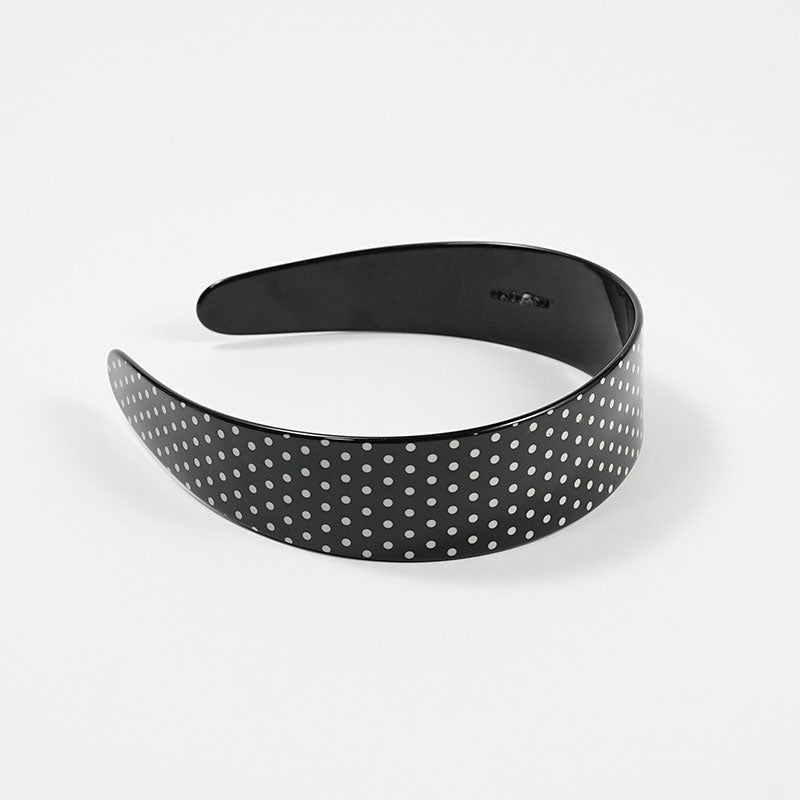 Vintage Polka Dots Wide Acetate Headband MK2SPM6W6HBD31