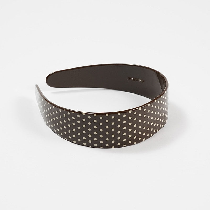 Vintage Polka Dots Wide Acetate Headband MK2SPM6W6HBD31