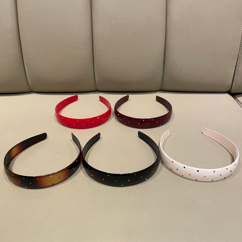 Stylish Colorful Rhinestones Acetate Wide Headband MK2SPM6W6HBD34