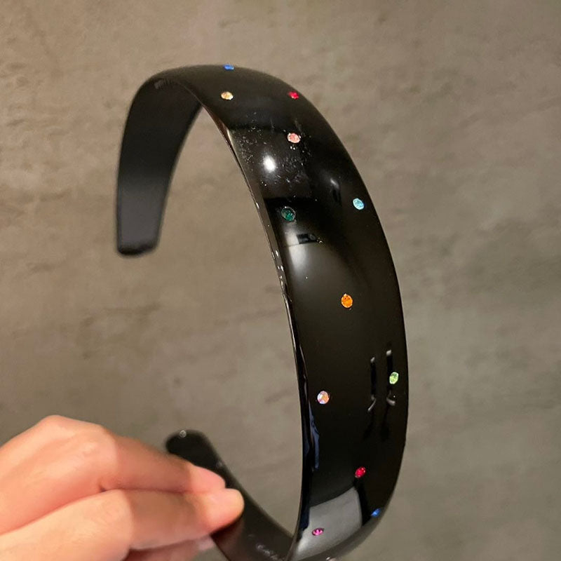 Stylish Colorful Rhinestones Acetate Wide Headband MK2SPM6W6HBD34