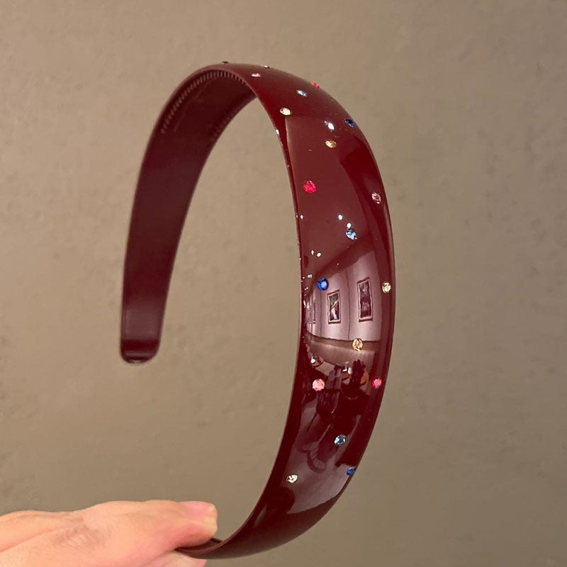 Stylish Colorful Rhinestones Acetate Wide Headband MK2SPM6W6HBD34