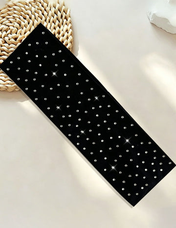 Stylish Solid Color Sparkling Diamonds Wide Headband MK2SPM6W6HBD45