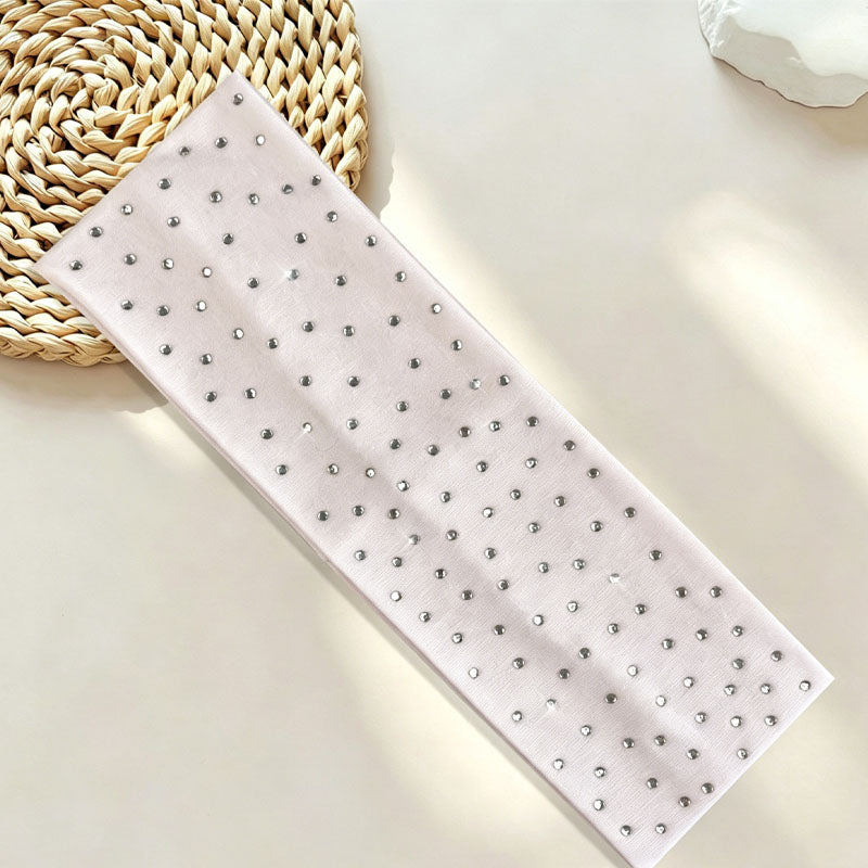 Stylish Solid Color Sparkling Diamonds Wide Headband MK2SPM6W6HBD45