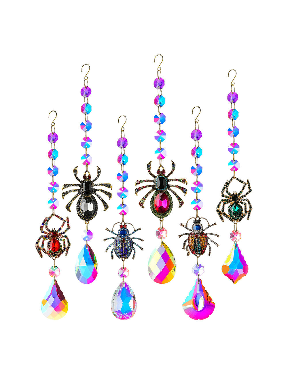 Halloween Jeweled Spider Crystal Suncatcher 6H7HLS140