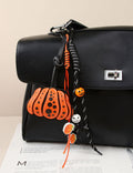 Halloween Polka Dot PU Leather Pumpkin Keychain 6W10BBC662