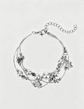 Classic Muti-Layered Pearl Beaded Chain Bracelet 6W6JBR364
