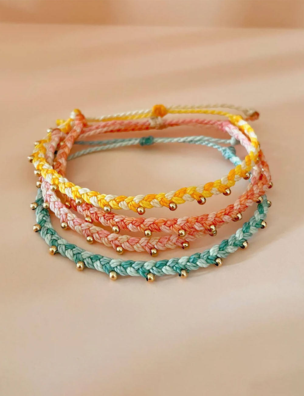 Braided Rope Bead Bracelet - DippedShop Wholesale - #9315