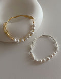 Trendy Irragualr Pearl Beaded Link Chain Bracelet 6W6JBR384