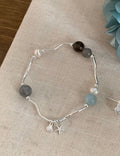 Simple Starfish Pendant Natural Stone Stretchy Bracelet 6W6JBR386