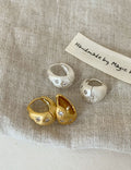 Chunky Rhinestone Hoop Earrings - DippedShop Wholesale - #2787