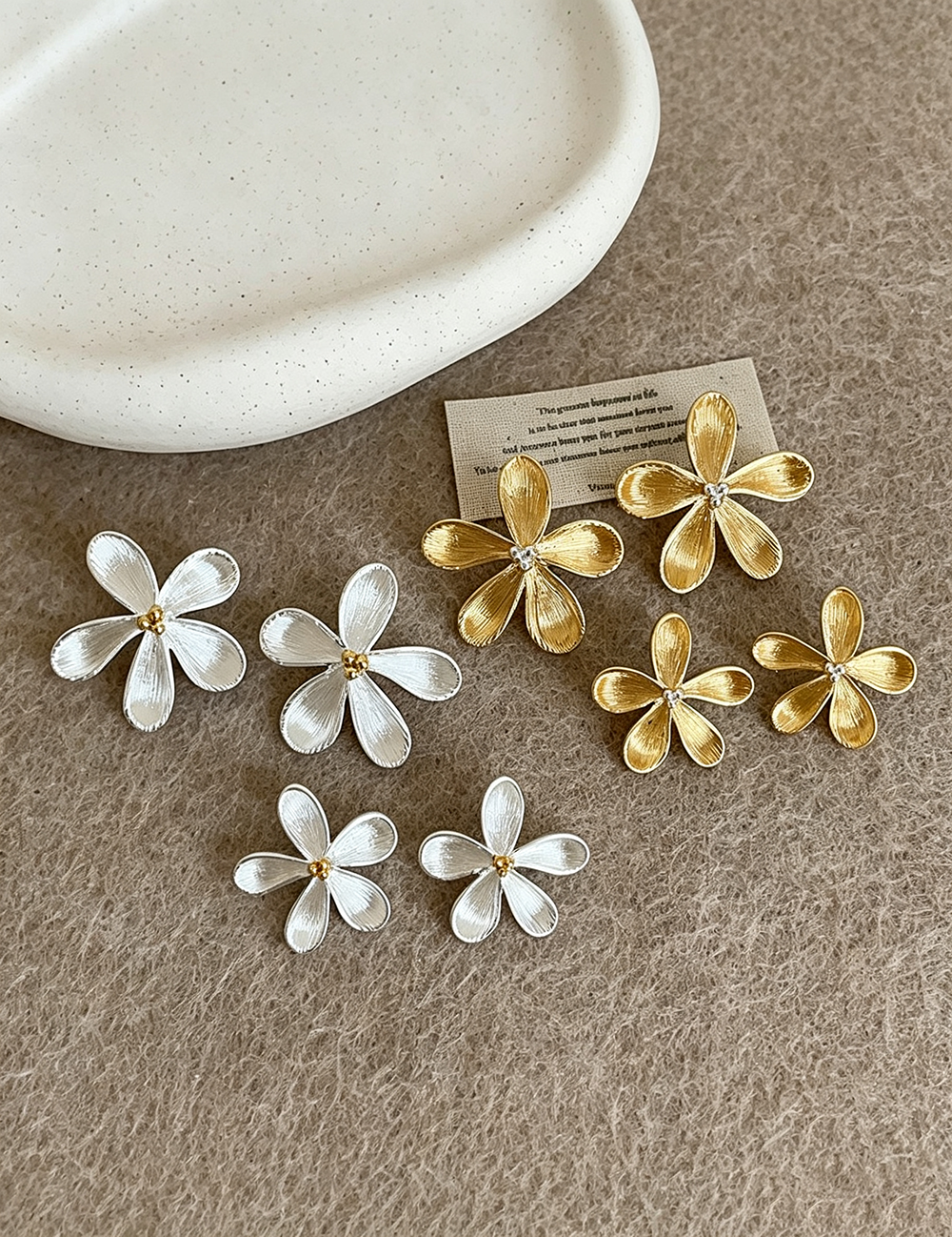 Floral Stud Earrings - DippedShop Wholesale - #7795