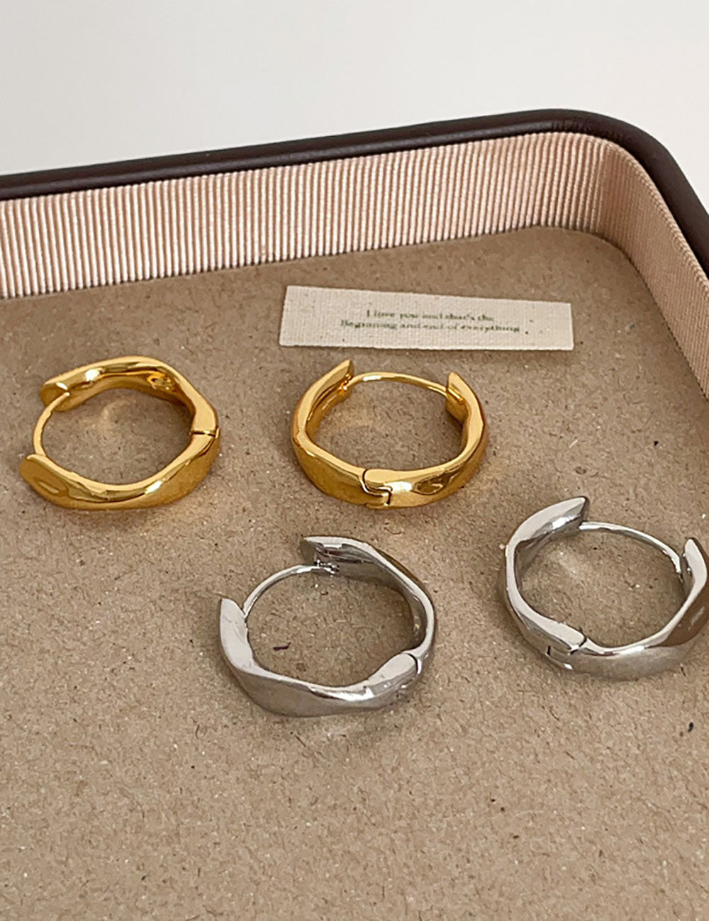 Minimalist Twist Hoop Earrings - DippedShop Wholesale - #6035