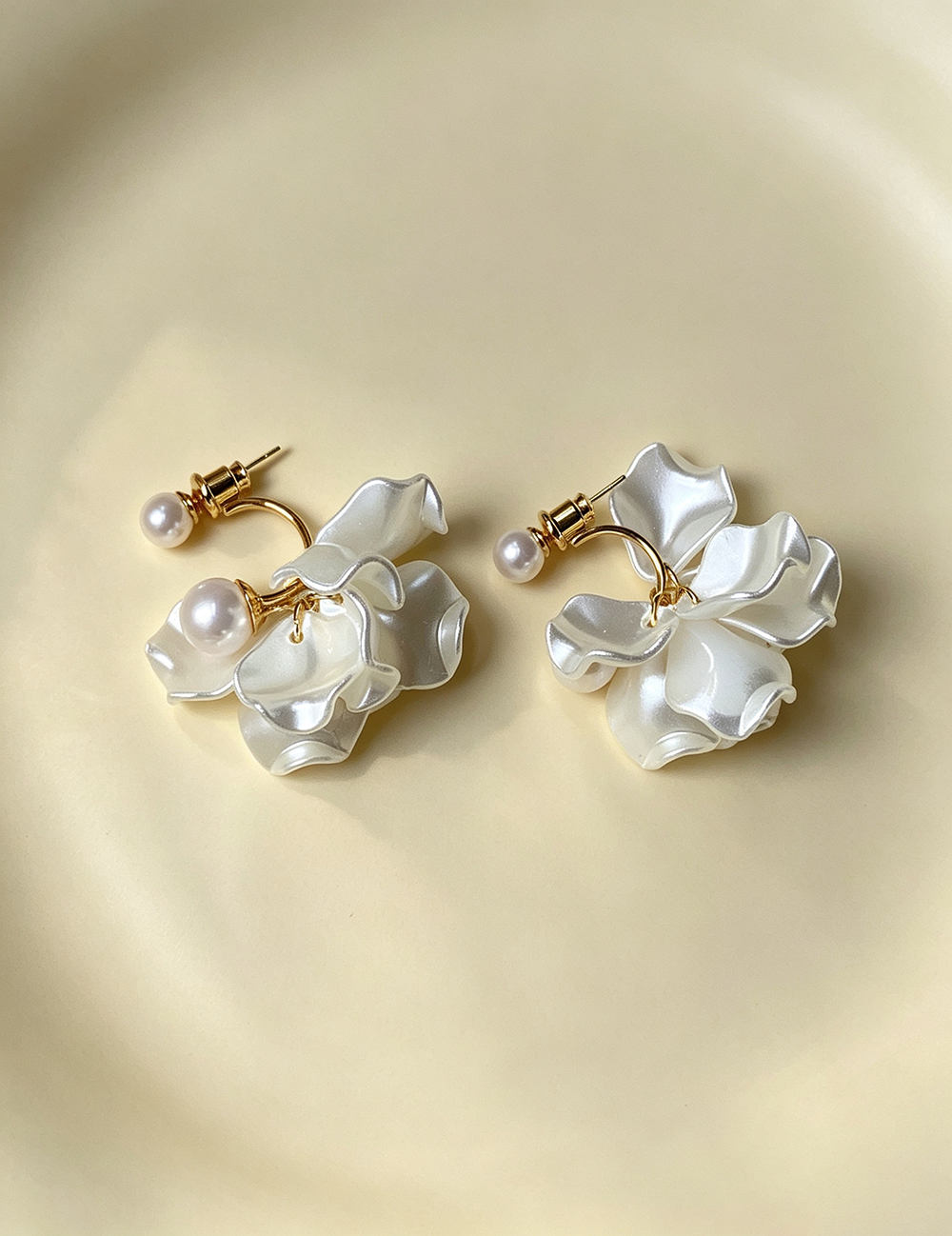 3D Layered Floral Stud Earrings - DippedShop Wholesale - #6387