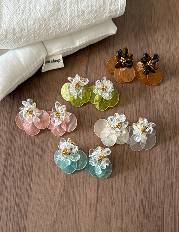 Shell Disc Stud Earrings - DippedShop Wholesale - #1699