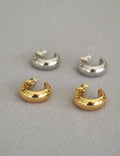 C-Shape Gold Plated Earrings - DippedShop Wholesale - #6435